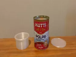 Moisture absorber container using empty cans