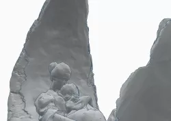 Mom and Baby on Moon