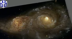 NGC 2207 X IC2163 sky object 3D software analysis