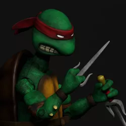 Original TMNT Raphael Action Figure printable
