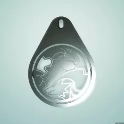 POKEMON KEYCHAIN RESHIRAM ZEKROM COIN
