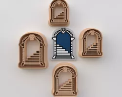 POLYMER CLAY CUTTERS THE STAIRS TO DEATH. 4 size 2 version cut/EULITEC.COM/CC/COPYRIGHTED LICENSE