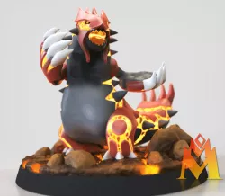 Primal Groudon - FAN ART - POKÉMON FIGURINE - 3D PRINT MODEL