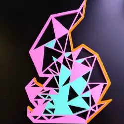 Promare 2D geometric flame design
