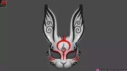 Rabbit Mask - Fox Mask - Bunny Mask - Demon Kitsune Cosplay 3D print model
