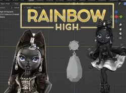 Rainbow High Shanelle Onyx Earrings