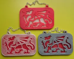 Red Dragon plaque wall hangar (based on Welsh Flag)