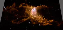 Red spider nebulaHubble deep sky object 3D software analysis
