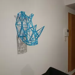 RHINO 3D puzzle - Wall wireframe figure