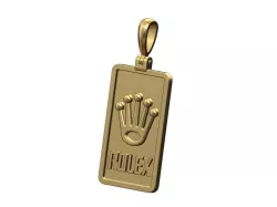 Rolex bar pendant with bail 3D print model