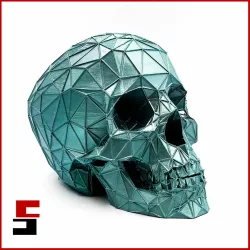 Skull Voronoi Low Poly