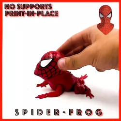 SpiderMan Flexi Toad Frog articulated print-in-place no supports
