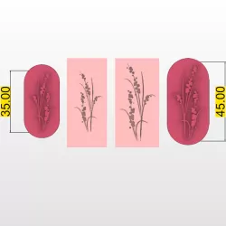 STAMP FOR POLYMER CLAY PRINTED IN 3D- flower silhouette-LORREN3D