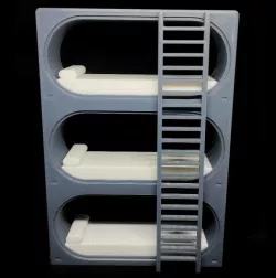 Star Wars Diorama, Custom Sci Fi Sleeping Pod for 1:18 scale 3.75 Inch Figures