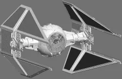 star wars TIE Interceptor with interior