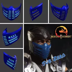 Sub Zero mask from Mortal Kombat 11 - Grand Master of the Lin Kuei Clan