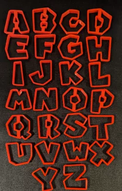 Super Mario Font Cookie/Fondant Cutters