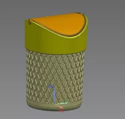 TABLE WASTE GARBAGE CAN IN NOBLE SPIRAL DESIGN