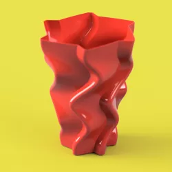 TALL TWISTED VASE