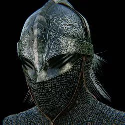 Tarnished helmet from Elden Ring