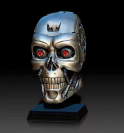 Terminator HD Head sculpture -display 3d print