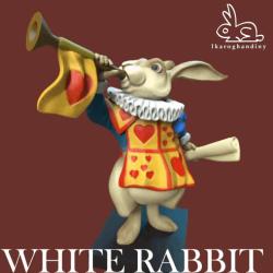 the lord warrior rabbit protect the little white bear in 3d style ...