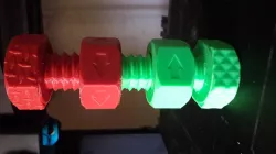 Two-way threaded bolt