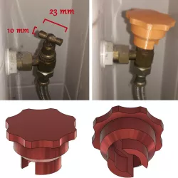 Valve for toilet tap (aid for handicapped person)