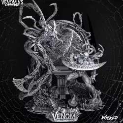 Wicked Marvel Venom vs Carnage Diorama base ONLY: Tested and ready for 3d printing