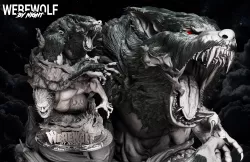 Wicked Marvel Werewolf Bust: Tested and ready for 3d printing