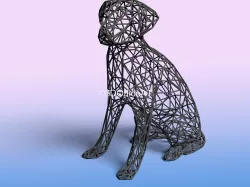 Wired Labrador - 3D Wire Art