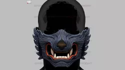 Wolf Face Mask Cosplay - High Quality Details 3D print model