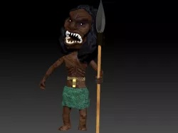 Zuni fetish warrior doll