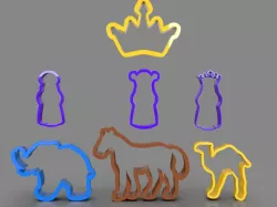 3 Wise Men and Animals Cookie Cutters Pack