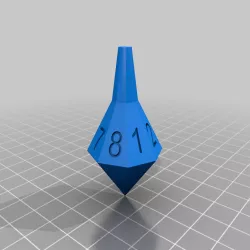 8 Sided Numbered Top