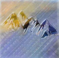 Airbrush Stencil - Mountain Range