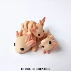 ARTICULATED BABY AXOLOTL - PRINT IN PLACE - NO SUPPORTS