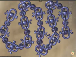 Articulating Halloween skull chains 27 links