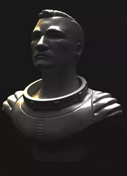 Astronaut Bust Desk Ornament Remembrance Pilot