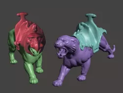 BATTLE CAT CRINGER PANTHOR MOTU VINTAGE