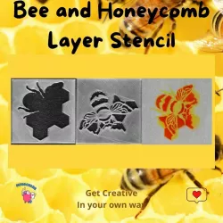 Bee and Honeycomb Layer Stencil