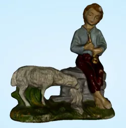 Boys with flute and sheep