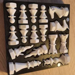 case for steampunk fantasy chess figures