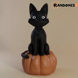 Cat on a Pumpkin