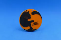 Cat Yin Yang Keychain