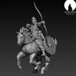 Cerdorion Archer, mounted