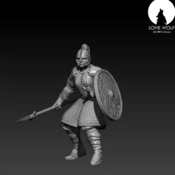 Cerdorion Shieldmaiden with Spear, on foot