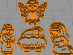 CHRISTMAS COOKIE CUTTERS CHRISTMAS CRIB KIT