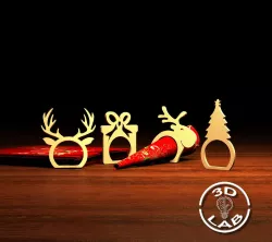 Christmas ring napkin holder to decorate the table