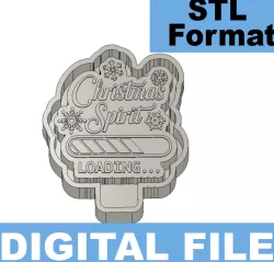 Christmas Spirit Loading Freshie Molding Model STL